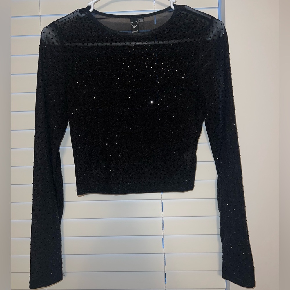Sheer studded top